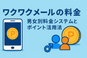 ワクワクメールの男女別料金システムとポイント活用法を解説する記事のアイキャッチ画像