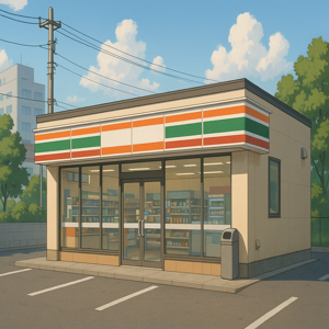 日本のコンビニの外観