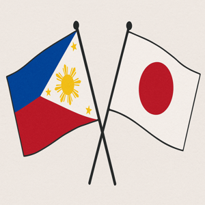 フィリピンと日本の国旗